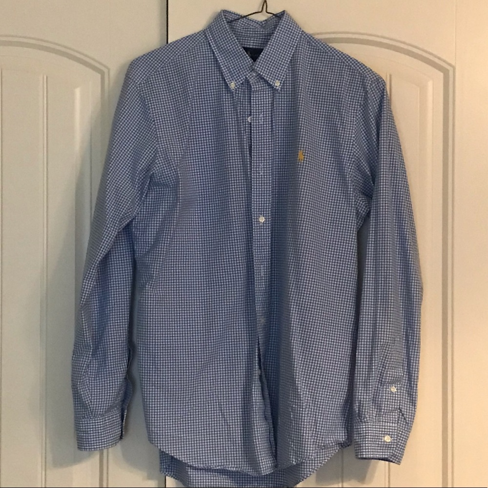 Blue and white checked  Ralph Lauren Polo